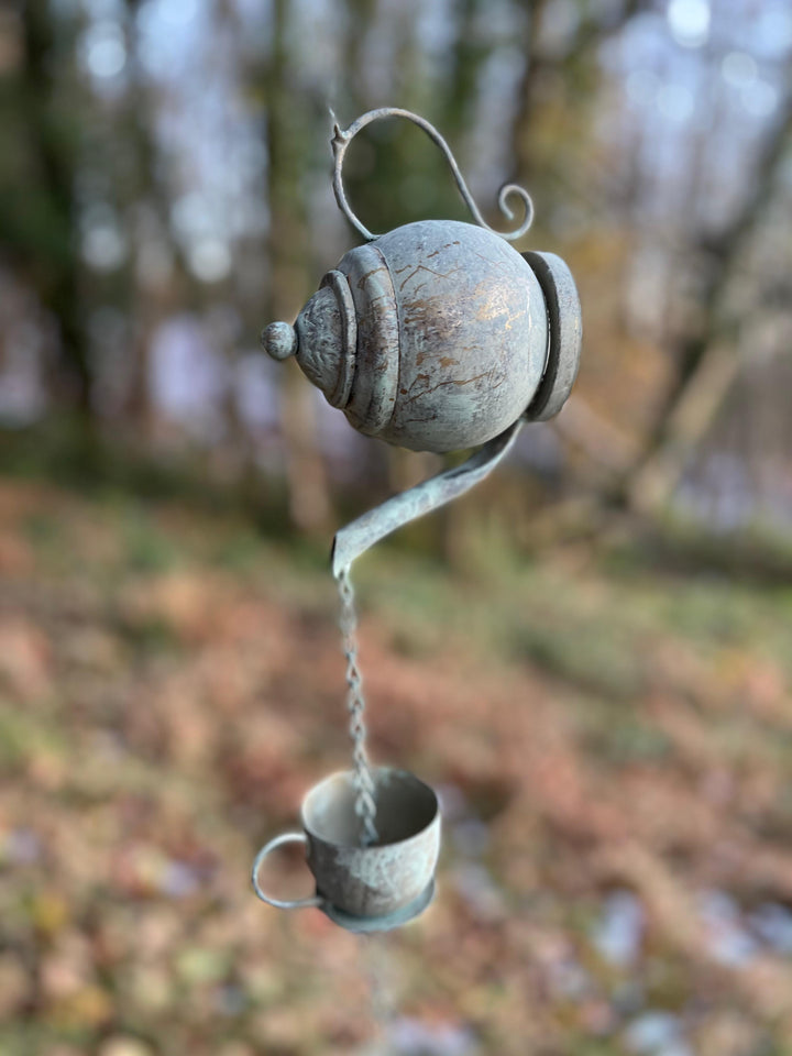 Tea Party Rain Chain