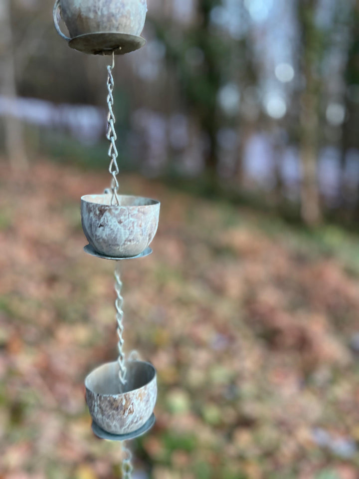 Tea Party Rain Chain