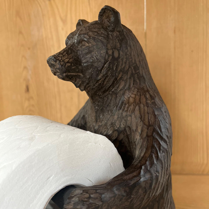 Brown Bear Toilet Roll Holder